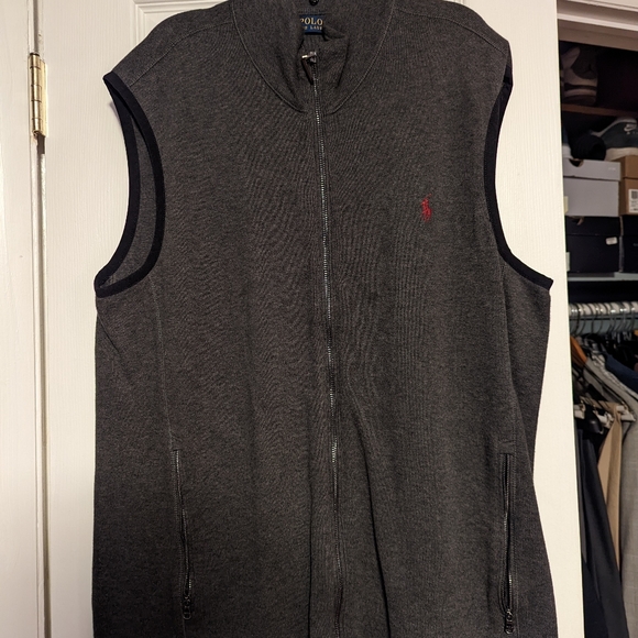 Polo Ralph Lauren Men's Full-Zip Sweater Vest - Dark Grey - Picture 2 of 3